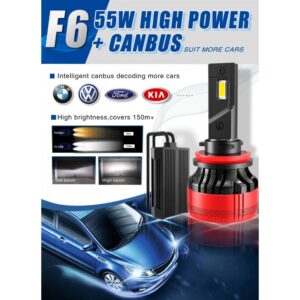 Kit Lampadas Led EXF6 H4 Can Bus